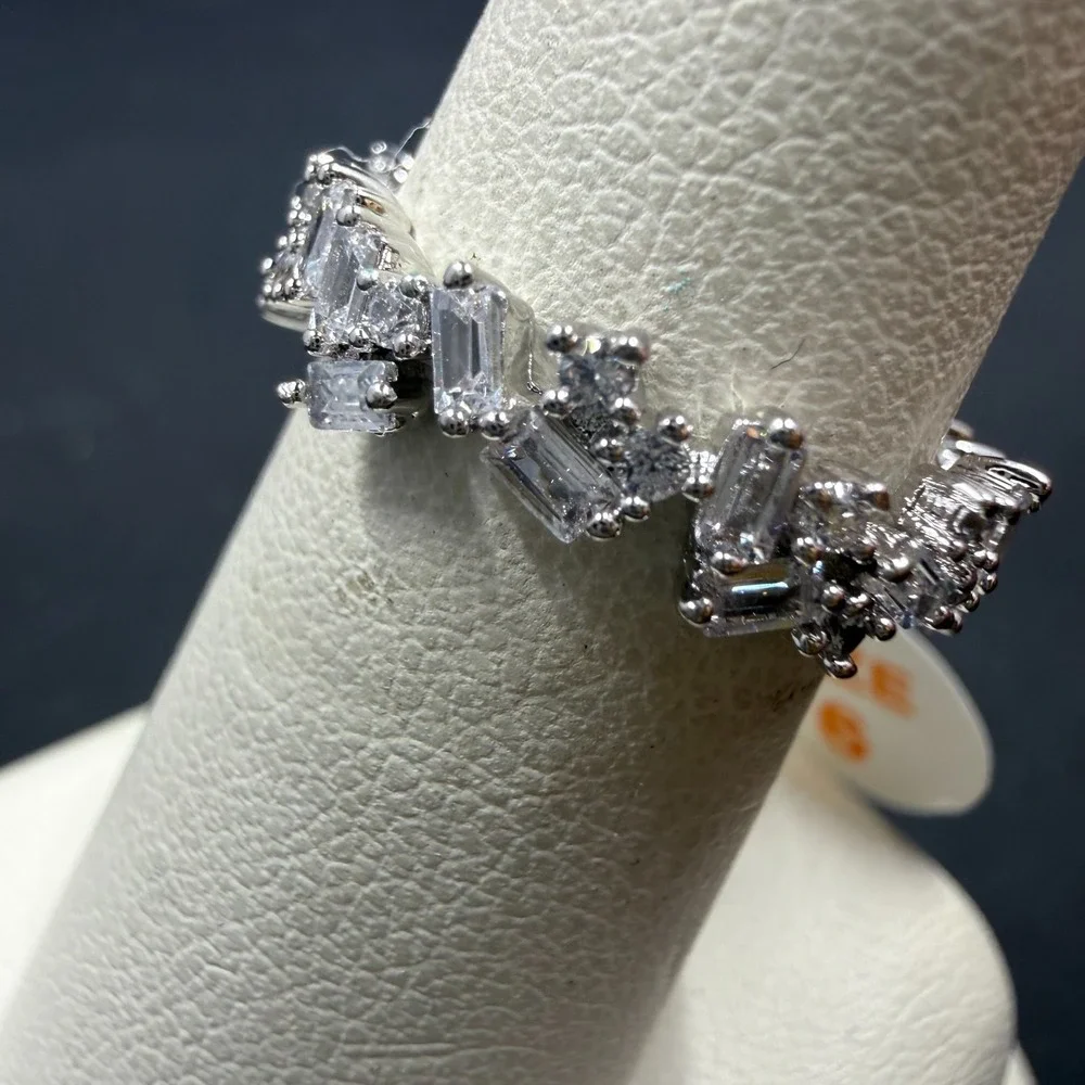 Bomb‎ Party Now is the Time Size 6 Ring Lab CZ RBP5912 Rhodium Plated